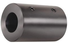 Climax Metal Products - 15mm Inside x 31mm Outside Diam, Metric Set Screw Rigid Coupling without Keyway - 50mm Long - Eagle Tool & Supply