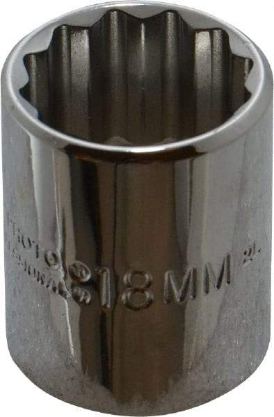 Proto - 3/8" Drive, Standard Hand Socket - 12 Points, 2-3/32" OAL, Alloy Steel, Chrome Finish - Eagle Tool & Supply