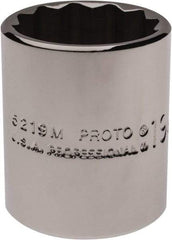 Proto - 3/8" Drive, Standard Hand Socket - 12 Points, 1-3/16" OAL, Chrome Finish - Eagle Tool & Supply