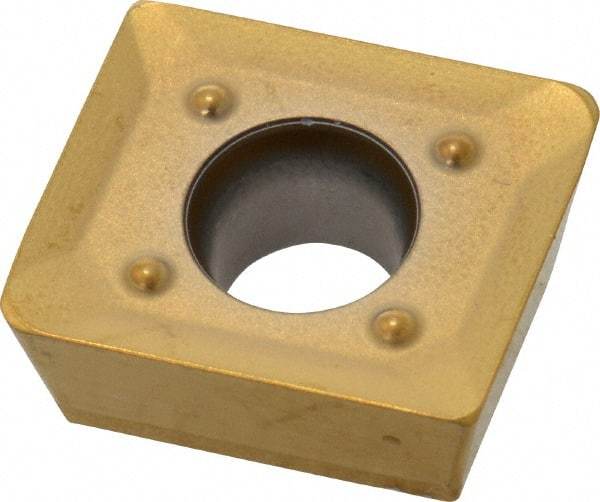 Seco - ACET150612 M14 Grade F40M Carbide Milling Insert - TiAlN/TiN Finish, 1/4" Thick, 0.047" Corner Radius - Eagle Tool & Supply