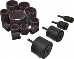 Merit Abrasives - 8-Piece Spiral Band Kit - Includes 3/4 to 2" Diam & 1 to 1-1/2" Wide Band Drums in Coarse, Medium & Fine Grades - Eagle Tool & Supply