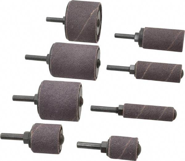 Merit Abrasives - 32-Piece Spiral Band Kit - Includes 3/4 to 2" Diam & 1 to 1-1/2" Wide Band Drums in Coarse, Medium & Fine Grades - Eagle Tool & Supply