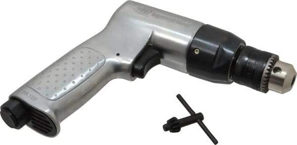 Ingersoll-Rand - 3/8" Keyed Chuck - Pistol Grip Handle, 2,000 RPM, 4 CFM, 0.5 hp, 90 psi - Eagle Tool & Supply