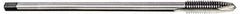 Hertel - 3/4-10 3 Flute H3 Bright Finish High Speed Steel Spiral Point Extension Tap - Plug Chamfer, 8" OAL - Eagle Tool & Supply