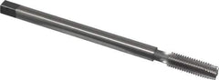 Made in USA - M10x1.5 Metric Coarse, 4 Flute Plug Hand Pulley Tap - High Speed Steel, Bright Finish, Right Hand Flute, D6 Thread Limit, 6" OAL, 3/8" Shank Diam - Eagle Tool & Supply