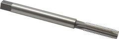 Made in USA - M12x1.75 Metric Coarse, 4 Flute, Bright Finish High Speed Steel, Hand, Extension Pulley Tap - Plug Chamfer, 6" OAL - Eagle Tool & Supply