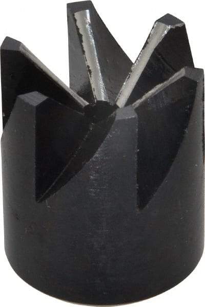 Made in USA - 90° Included Angle, 1/2-20" Hole Thread, Chamfer Edge, High Speed Steel, Outer Tube Edge Finishing Cutter - 1-1/8" Cutter Head Outside Diam, 3/4" Max Workpiece, 1-5/16" Long, 1/4" Threaded Hole Diam - Eagle Tool & Supply