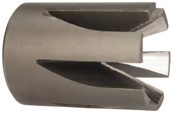 Made in USA - 90° Included Angle, 3/4-16" Hole Thread, Chamfer Edge, High Speed Steel, Outer Tube Edge Finishing Cutter - 1-1/2" Cutter Head Outside Diam, 1" Max Workpiece, 1-3/4" Long, 1/4" Threaded Hole Diam - Eagle Tool & Supply