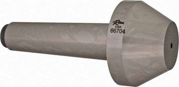 Riten - 2-3/4" Head Diam, Hardened Tool Steel Bull Nose Point Solid Dead Center - 4MT Morse Taper, 2-3/4" Point Diam, 1.077" Point Length, 2-5/64" OAL - Eagle Tool & Supply