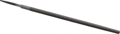 Value Collection - 8" Long, Second Cut, Round American-Pattern File - Double Cut, Tang - Eagle Tool & Supply