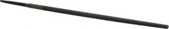 Value Collection - 8" Long, Smooth Cut, Round American-Pattern File - Double Cut, Tang - Eagle Tool & Supply