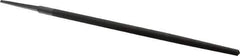 Value Collection - 12" Long, Smooth Cut, Round American-Pattern File - Double Cut, Tang - Eagle Tool & Supply