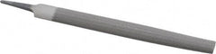 Value Collection - 8" Long, Second Cut, Half Round American-Pattern File - Double Cut, 7/32" Overall Thickness, Tang - Eagle Tool & Supply