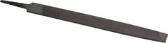 Value Collection - 8" Long, Second Cut, Mill American-Pattern File - Single Cut, 9/64" Overall Thickness, Tang - Eagle Tool & Supply