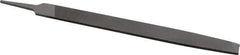 Value Collection - 12" Long, Second Cut, Mill American-Pattern File - Single Cut, 7/32" Overall Thickness, Tang - Eagle Tool & Supply