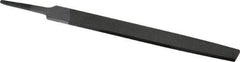 Value Collection - 6" Long, Smooth Cut, Flat American-Pattern File - Double Cut, 5/32" Overall Thickness, Tang - Eagle Tool & Supply