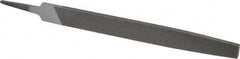 Value Collection - 8" Long, Second Cut, Flat American-Pattern File - Double Cut, 7/32" Overall Thickness, Tang - Eagle Tool & Supply