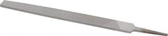 Value Collection - 8" Long, Smooth Cut, Flat American-Pattern File - Double Cut, 7/32" Overall Thickness, Tang - Eagle Tool & Supply