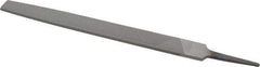 Value Collection - 10" Long, Second Cut, Flat American-Pattern File - Double Cut, 1/4" Overall Thickness, Tang - Eagle Tool & Supply