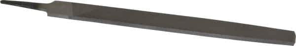 Value Collection - 10" Long, Smooth Cut, Flat American-Pattern File - Double Cut, 1/4" Overall Thickness, Tang - Eagle Tool & Supply