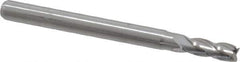 Kyocera - 7/64", 21/64" LOC, 1/8" Shank Diam, 1-1/2" OAL, 4 Flute, Solid Carbide Square End Mill - Single End, Uncoated, Spiral Flute, Centercutting, Right Hand Cut, Right Hand Flute, Series 1810 - Eagle Tool & Supply