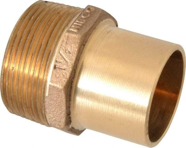 NIBCO - 1-1/2" Cast Copper Pipe Adapter - FTG x M, Pressure Fitting - Eagle Tool & Supply