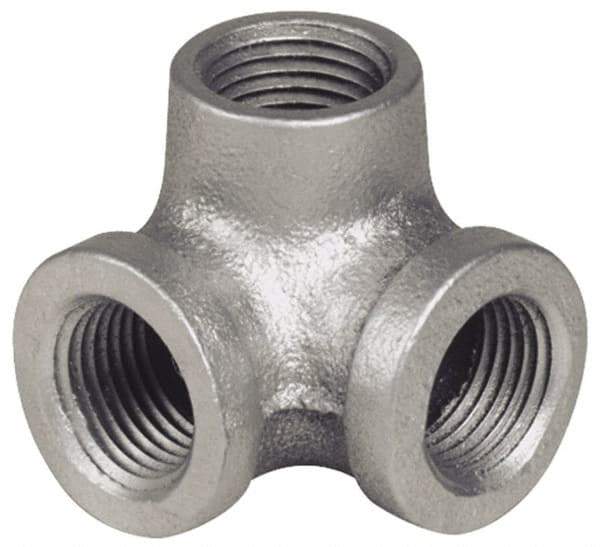 B&K Mueller - Class 150, 1/2" Galvanized Pipe Side Outlet Elbow - Threaded, Malleable Iron - Eagle Tool & Supply
