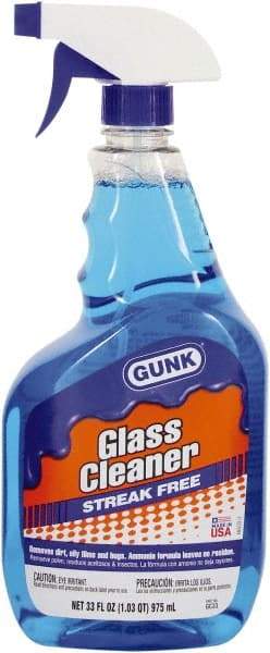 Gunk - Ammonium Hydroxide Glass Cleaner - 33 oz Spray Bottle - Eagle Tool & Supply