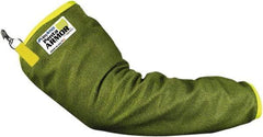 HexArmor - Size S, Lime Green SuperFabric Arm Guard Sleeve - 17" Long Sleeve, Cut Resistance Level 5, Snaps at Wrist - Eagle Tool & Supply