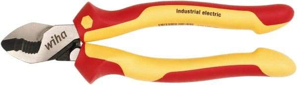 Wiha - 8" OAL, 0.28" Capacity, Cable Cutter - 1.04" Jaw Length x 1.01" Jaw Width, Cushion Grip Handle - Eagle Tool & Supply