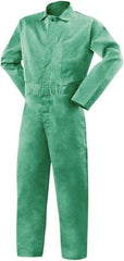 Steiner - Size 3XL, Green, Snap, Flame Resistant/Retardant Coverall - Cotton, 3 Pockets - Eagle Tool & Supply