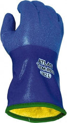 SHOWA - Size M Polyurethane Cold Protection Work Gloves - For General Purpose, Slip-On Cuff, Full Fingered, Blue, Paired - Eagle Tool & Supply