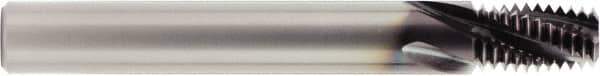 OSG - 1/16-27 NPTF, 0.184" Cutting Diam, 3 Flute, Solid Carbide Helical Flute Thread Mill - Internal Thread, 0.426" LOC, 3" OAL, 1/4" Shank Diam - Eagle Tool & Supply