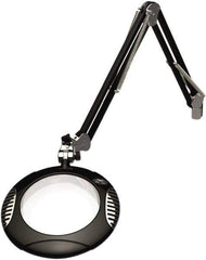 O.C. White - 43 Inch, Spring Suspension, Clamp on, LED, Black, Magnifying Task Light - 8 Watt, 7.5 and 15 Volt, 2x Magnification, 5-1/4 Inch Wide, 7-1/2 Inch Long - Eagle Tool & Supply