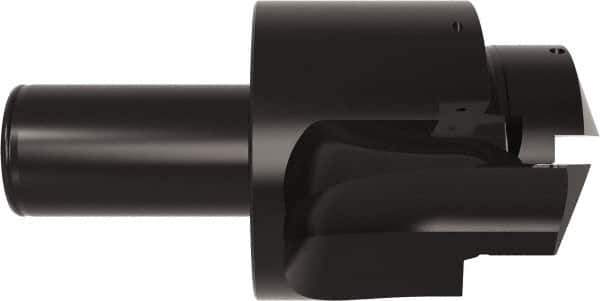 Allied Machine and Engineering - ISO 11926-1, MS 16142, SAE J1926-1 Standard, 2-1/2-12, 32 Tube Dash Number, 15° Porting Angle, 2.421" Pilot Diam, 1-1/2" Shank Diam, Indexable Spade Blade Insert Porting Tool - 2 Porting Inserts, 6-3/4" Overall Length - Eagle Tool & Supply