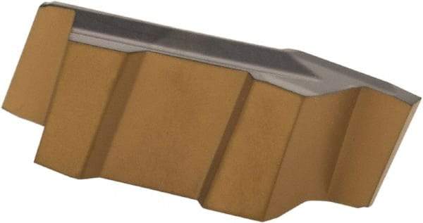 Iscar - 080000GIP X Grade IC830, 0.8mm Cutting Width Carbide Grooving Insert - 1.6mm Max Depth of Cut, Right Hand, TiAlN Finish - Eagle Tool & Supply