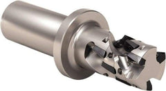 Seco - 25mm Cut Diam, 33mm Max Depth of Cut, 25mm Shank Diam, 115.5mm OAL, Indexable Square Shoulder Helical End Mill - XO.. 1204 Inserts, Weldon Shank, 90° Lead Angle, Through Coolant, Series Super Turbo - Eagle Tool & Supply