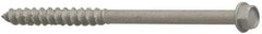 Elco - 1/4" Diam, 3-1/4" Length Under Head, Hex Drive, Concrete Screw & Masonry Fastener - Stainless Steel, StalGard Silver Finish, Includes 5/16" Drill Bit - Eagle Tool & Supply