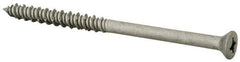 Elco - 1/4" Diam, 3-3/4" OAL, Phillips Drive, Concrete Screw & Masonry Fastener - Stainless Steel, StalGard Silver Finish, Includes #2 Drill Bit - Eagle Tool & Supply