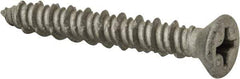 Elco - 1/4" Diam, 1-3/4" OAL, Phillips Drive, Concrete Screw & Masonry Fastener - Stainless Steel, StalGard Silver Finish, Includes #2 Drill Bit - Eagle Tool & Supply