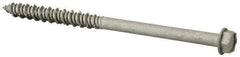 Elco - 1/4" Diam, 3-3/4" Length Under Head, Hex Drive, Concrete Screw & Masonry Fastener - Stainless Steel, StalGard Silver Finish, Includes 5/16" Drill Bit - Eagle Tool & Supply