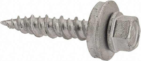 Elco - #10-15 Hex Washer Head Sheet Metal Screw - Steel, 1" Length Under Head, ASTM B117 - Eagle Tool & Supply