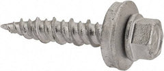 Elco - #10-15 Hex Washer Head Sheet Metal Screw - Steel, 1" Length Under Head, ASTM B117 - Eagle Tool & Supply