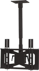 Video Mount - Flat Panel Ceiling Mount For 27 to 42 Inch LCD Monitor - Black, 100 Lbs. Load Capacity, 20° Max Tilt Angle, Ceiling Mount Rotating and Tilting - Eagle Tool & Supply