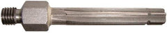 Alvord Polk - Letter A High Speed Steel 6 Flute Chucking Reamer - Straight Flute, 1/4-28 Threaded Shank, 1-1/2" Flute Length, 2-3/8" OAL - Eagle Tool & Supply