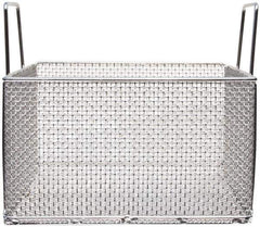 Marlin Steel Wire Products - 14" Deep, Square Stainless Steel Mesh Basket - 1/4" Perforation, 14" Wide x 8" High - Eagle Tool & Supply