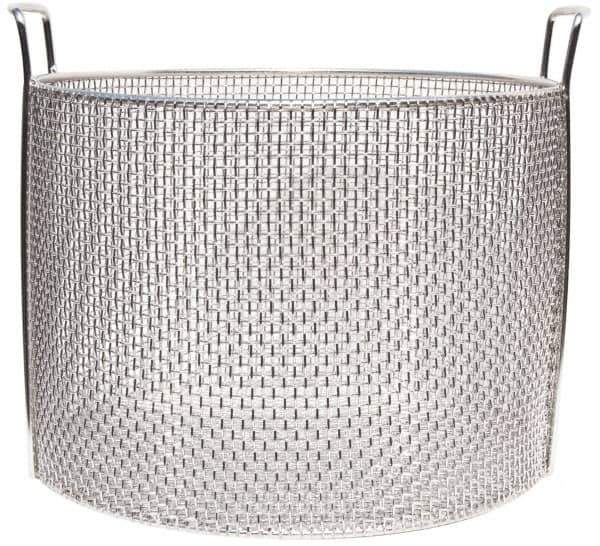 Marlin Steel Wire Products - Round Stainless Steel Mesh Basket - 1/4" Perforation, 14" Wide x 10" High - Eagle Tool & Supply