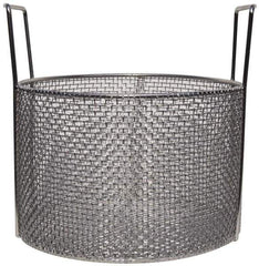 Marlin Steel Wire Products - Round Stainless Steel Mesh Basket - 1/4" Perforation, 12" Wide x 8" High - Eagle Tool & Supply