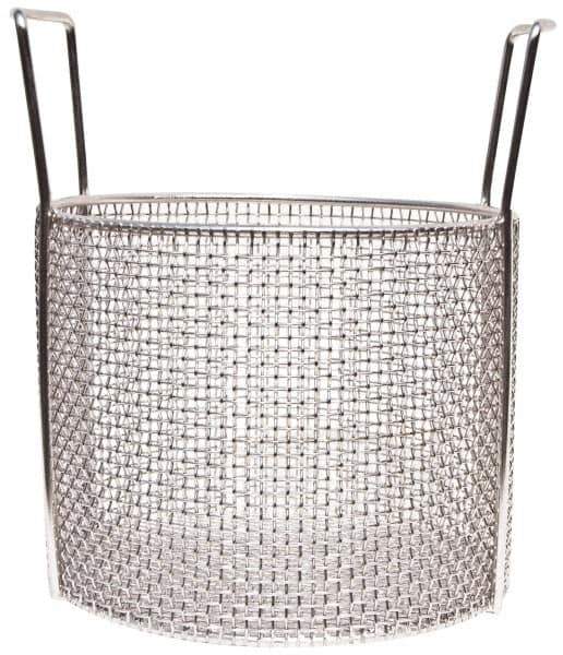 Marlin Steel Wire Products - Round Stainless Steel Mesh Basket - 1/4" Perforation, 10" Wide x 8" High - Eagle Tool & Supply