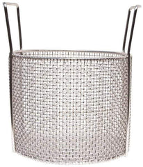 Marlin Steel Wire Products - Round Stainless Steel Mesh Basket - 1/4" Perforation, 10" Wide x 8" High - Eagle Tool & Supply